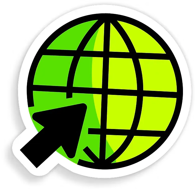 Globe icon representing worldwide internet access